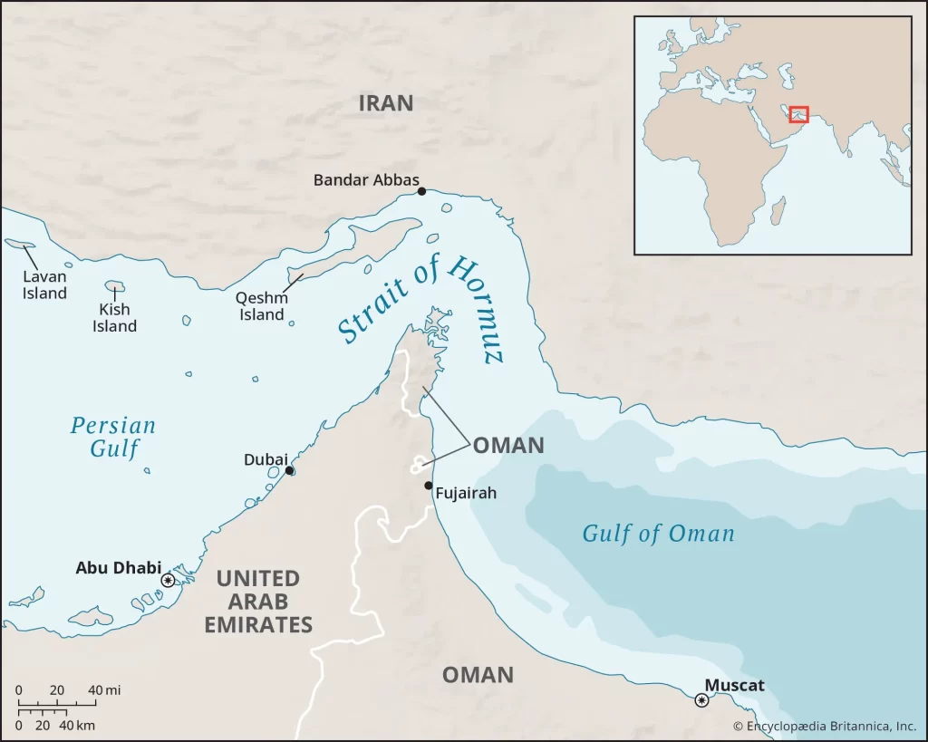 A Top View of Strait of Hormuz
